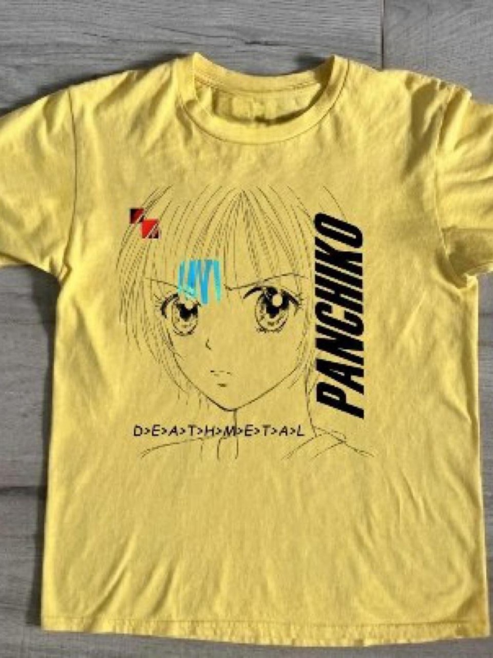 Gildan Yellow Anime Graphic Short Sleeve Tee
